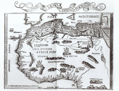 Map Depicting the North of Africa, from an Atlas by Ptolemy, 1st Half 16th Century by Ptolemy